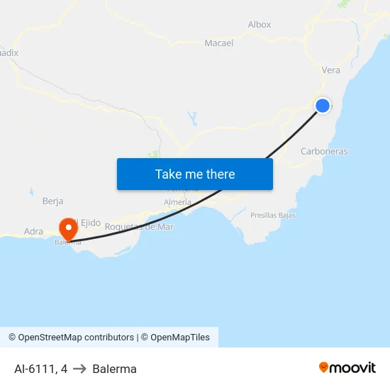 Al-6111, 4 to Balerma map
