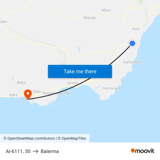 Al-6111, 30 to Balerma map