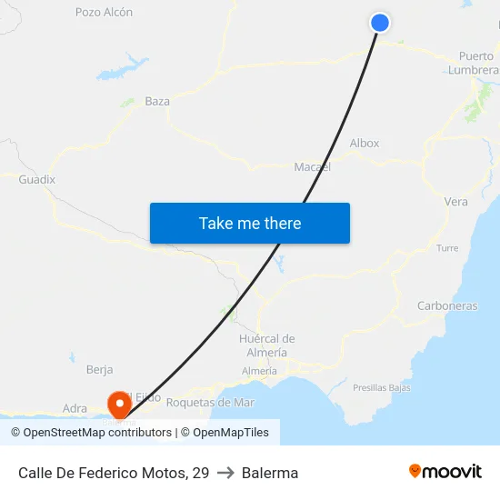 Calle De Federico Motos, 29 to Balerma map
