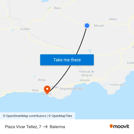 Plaza Vivar Tellez, 7 to Balerma map