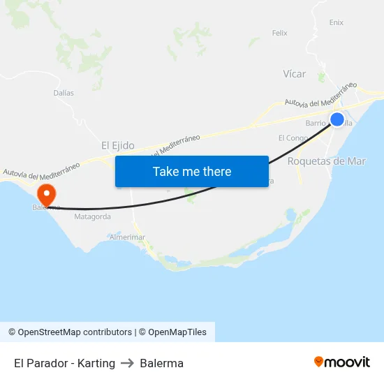 El Parador - Karting to Balerma map