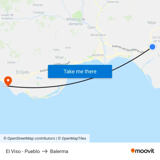 El Viso - Pueblo to Balerma map