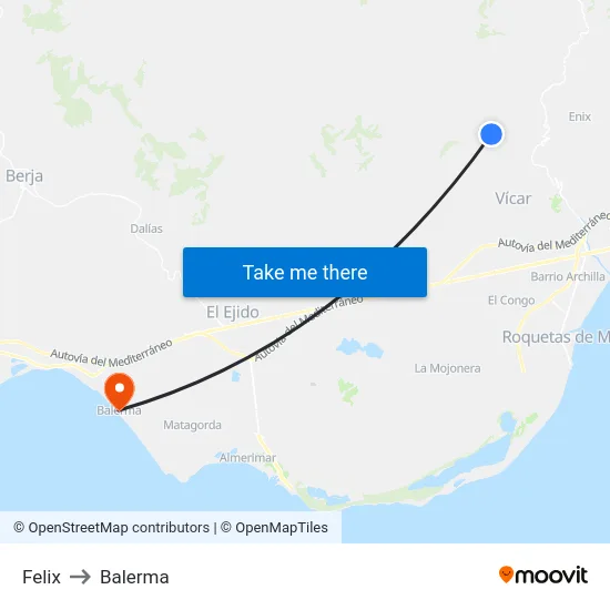 Felix to Balerma map
