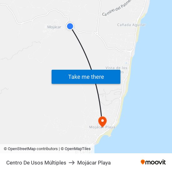 Centro De Usos Múltiples to Mojácar Playa map