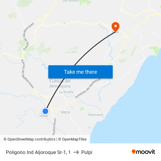 Poligono Ind Aljoroque Sr-1, 1 to Pulpí map