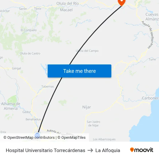 Hospital Universitario Torrecárdenas to La Alfoquia map