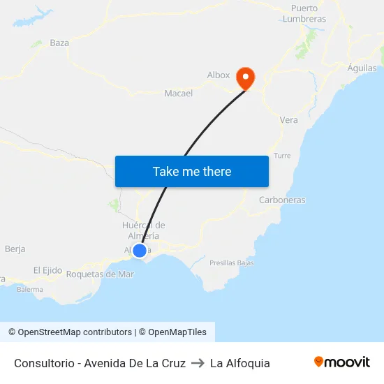 Consultorio - Avenida De La Cruz to La Alfoquia map