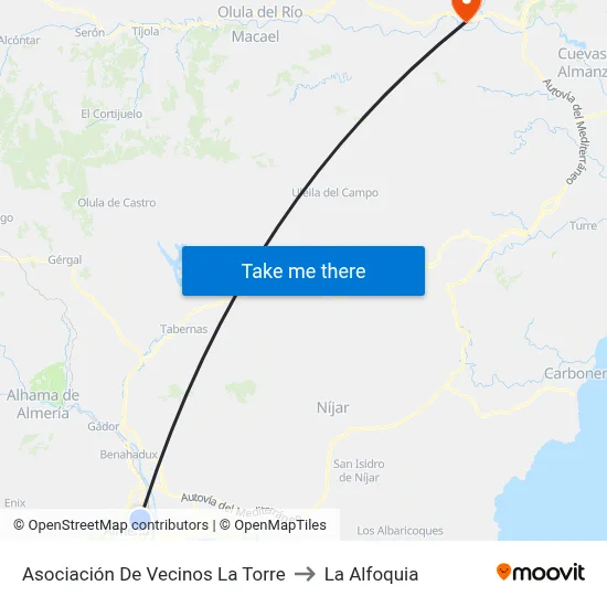 Asociación De Vecinos La Torre to La Alfoquia map