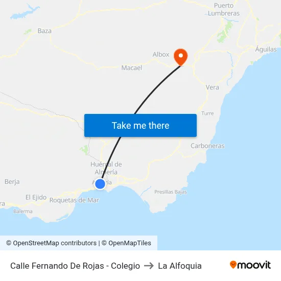 Calle Fernando De Rojas - Colegio to La Alfoquia map