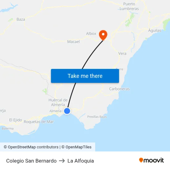 Colegio San Bernardo to La Alfoquia map