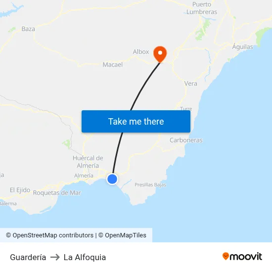 Guardería to La Alfoquia map