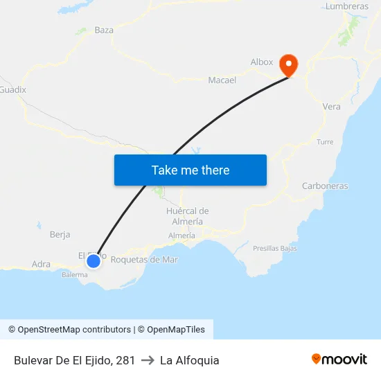 Bulevar De El Ejido, 281 to La Alfoquia map