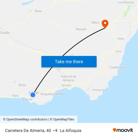 Carretera De Almería, 40 to La Alfoquia map