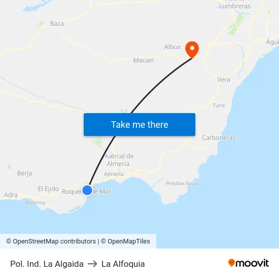 Pol. Ind. La Algaida to La Alfoquia map