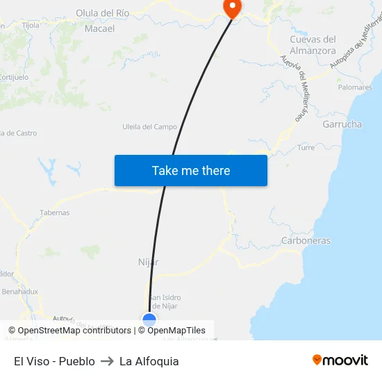 El Viso - Pueblo to La Alfoquia map