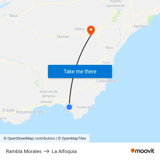 Rambla Morales to La Alfoquia map