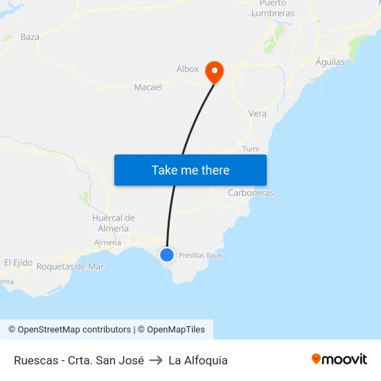 Ruescas - Crta. San José to La Alfoquia map