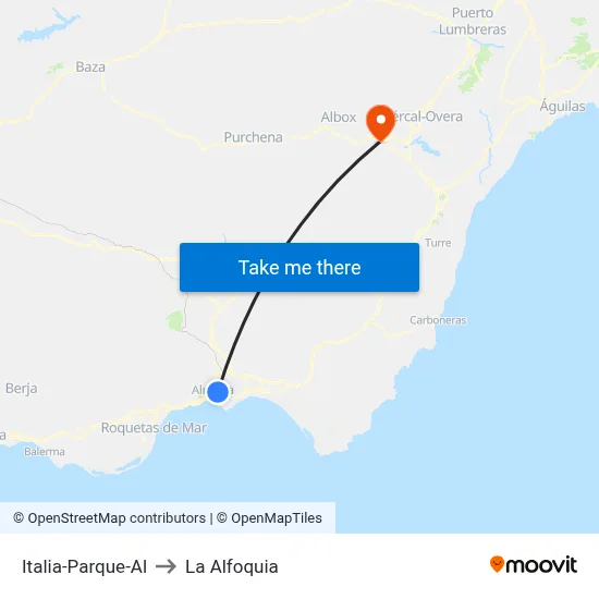 Italia-Parque-Al to La Alfoquia map