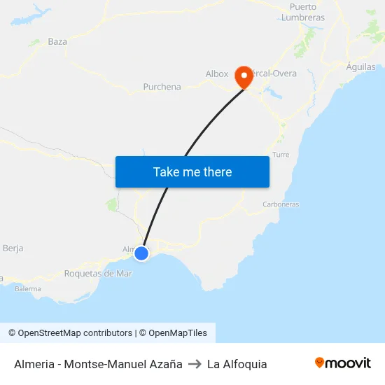 Almeria - Montse-Manuel Azaña to La Alfoquia map