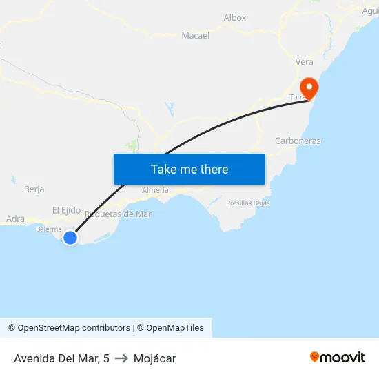 Avenida Del Mar, 5 to Mojácar map