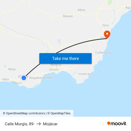 Calle Murgis, 89- to Mojácar map