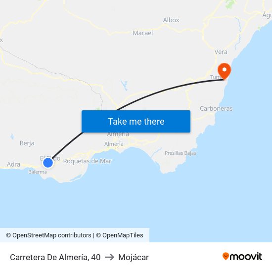 Carretera De Almería, 40 to Mojácar map