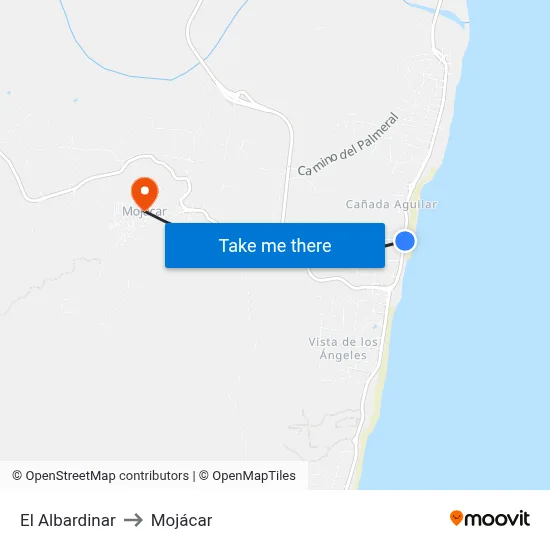 El Albardinar to Mojácar map