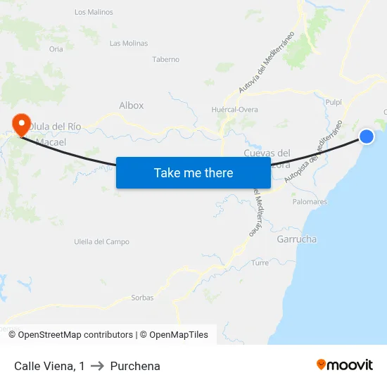 Calle Viena, 1 to Purchena map