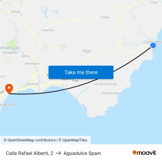 Calle Rafael Alberti, 2 to Aguadulce Spain map