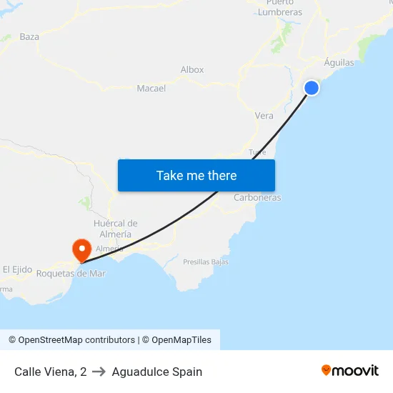 Calle Viena, 2 to Aguadulce Spain map