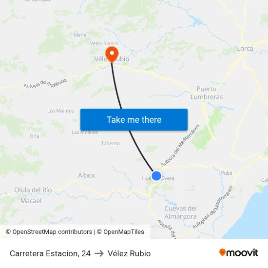 Carretera Estacion, 24 to Vélez Rubio map