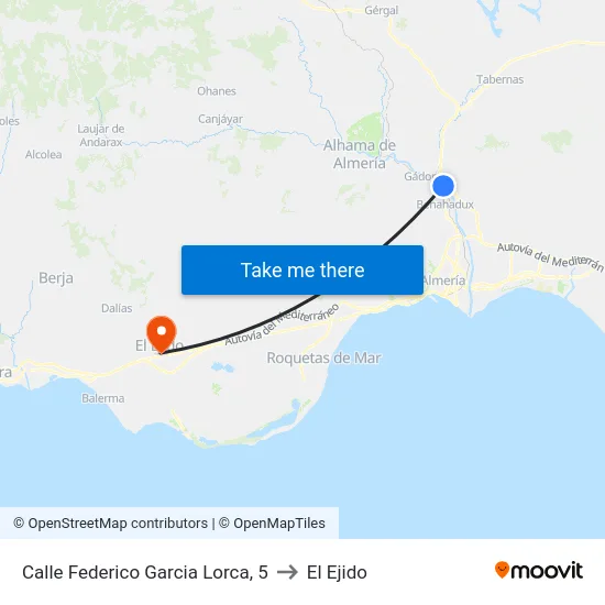 Calle Federico Garcia Lorca, 5 to El Ejido map