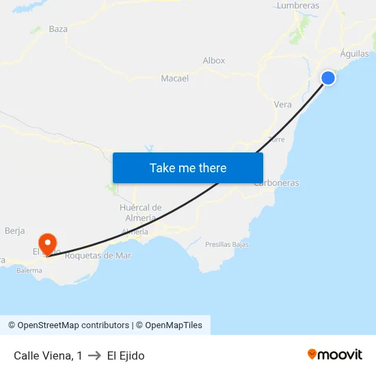 Calle Viena, 1 to El Ejido map