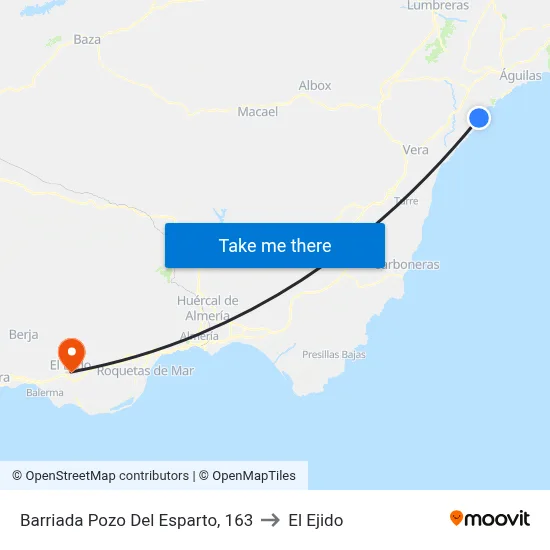 Barriada Pozo Del Esparto, 163 to El Ejido map