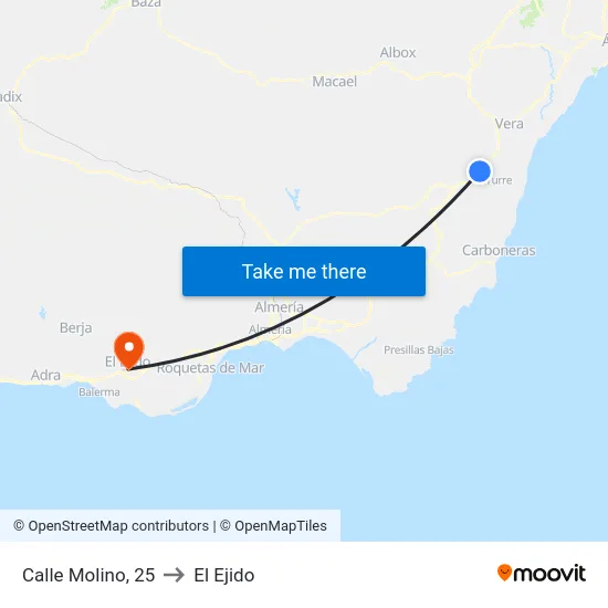 Calle Molino, 25 to El Ejido map