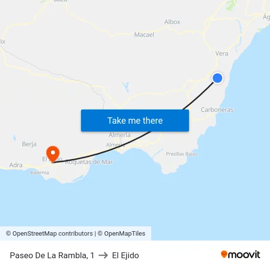 Paseo De La Rambla, 1 to El Ejido map
