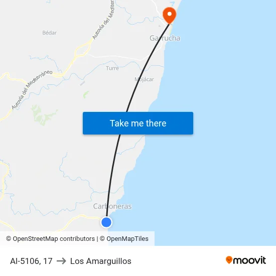 Al-5106, 17 to Los Amarguillos map