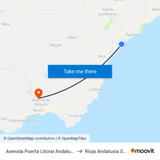 Avenida Puerta Litoral Andaluz, 16 to Rioja Andalusia Spain map