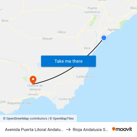 Avenida Puerta Litoral Andaluz, 15 to Rioja Andalusia Spain map