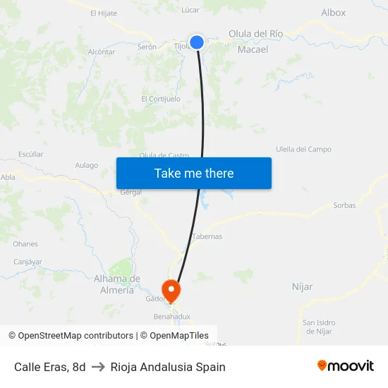 Calle Eras, 8d to Rioja Andalusia Spain map