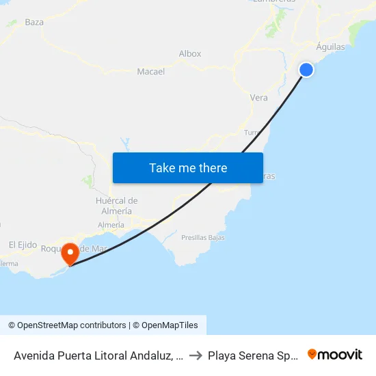 Avenida Puerta Litoral Andaluz, 16 to Playa Serena Spain map