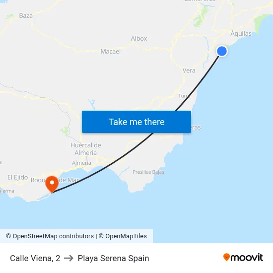 Calle Viena, 2 to Playa Serena Spain map