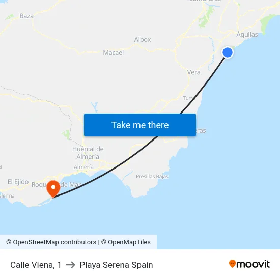 Calle Viena, 1 to Playa Serena Spain map
