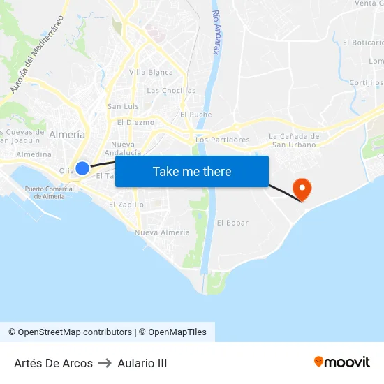 Artés De Arcos to Aulario III map