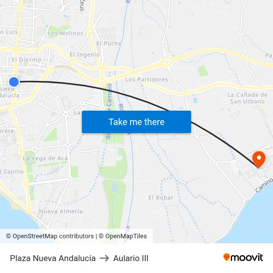 Plaza Nueva Andalucía to Aulario III map