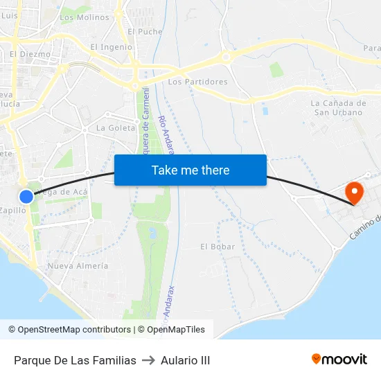 Parque De Las Familias to Aulario III map