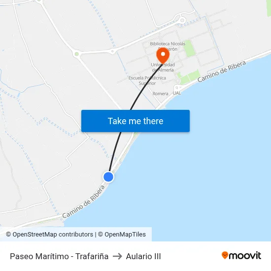 Paseo Marítimo - Trafariña to Aulario III map