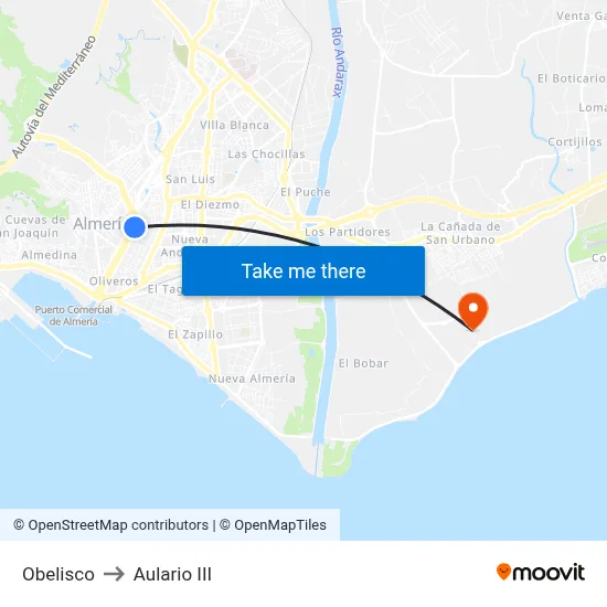 Obelisco to Aulario III map