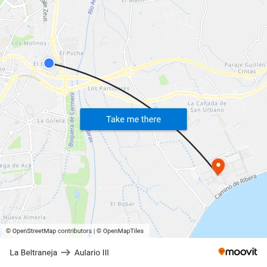 La Beltraneja to Aulario III map