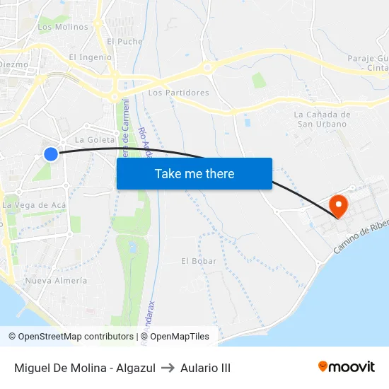 Miguel De Molina - Algazul to Aulario III map